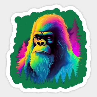 Bigfoot Forest Silhouette Sticker